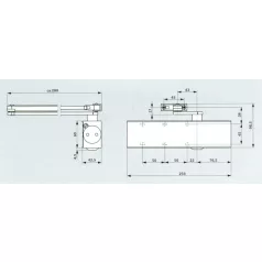 DORMA-KABA Ajtócsukó Ts73V 2-4 Kar Nél1420556 37010101 E.