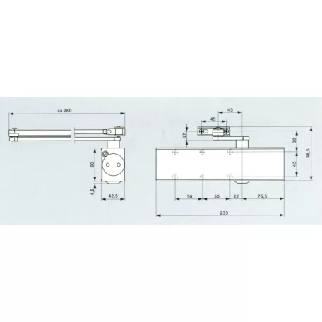 DORMA-KABA Ajtócsukó Ts73V 2-4 Kar Nél1420556 37010101 E.