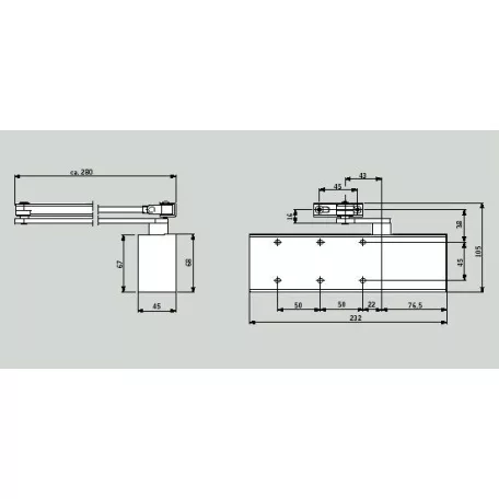 DORMA-KABA Ajtócsukó Ts 72 E2-4 Kar.N.1420556 22232101 E.