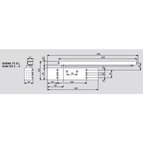 DORMA-KABA Ajtocsukó Ts92G E2-4.Cs.N.1420538 42030101 E.
