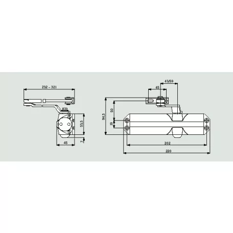DORMA-KABA Ajtócsukó Ts 68 Ezüst Ev1 66400101