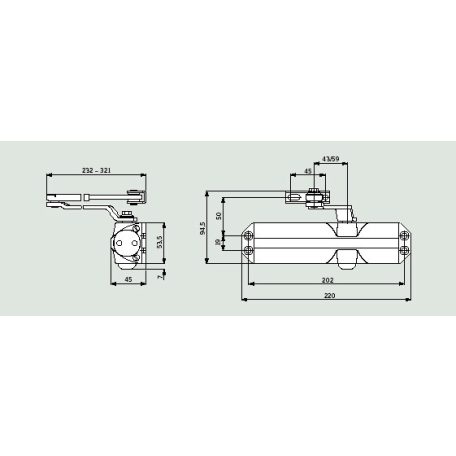 DORMA AJTÓCSUKÓ TS 68 FEHÉR 66400111