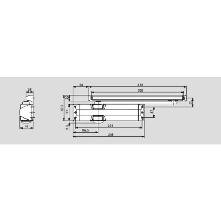 DORMA-KABA Ajtócsukó Ts90 En3/4 Csúszósinnel 10200401 E.