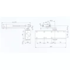 DORMA-KABA Ajtócsukó E2-4Karral!Profil/Ts 71/ 27112201 E.