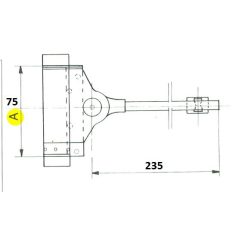 AJTÓCSUKÓ KAR RUGÓS 75MM NIKKEL IBFM N1