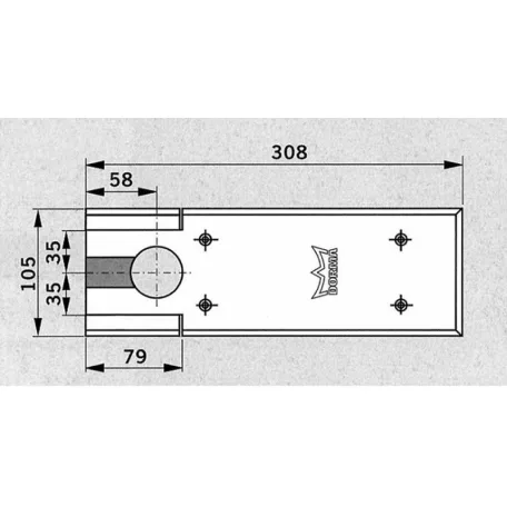 DORMA-KABA Fedlap Bts 75 V Padlócsukóhoz 46700059