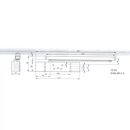 DORMA-KABA Ajtócsukó Ts93B En2-5.Sinnel Basic 43020401 E.