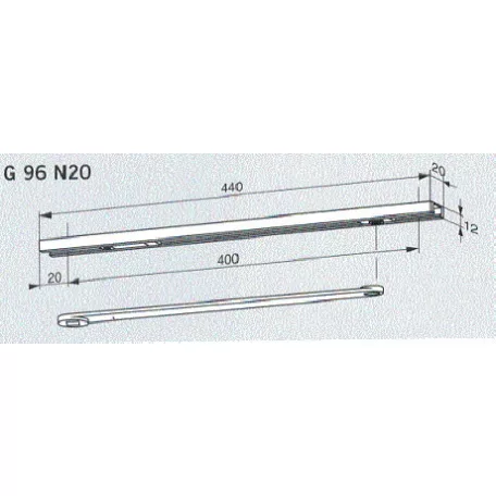 DORMA-KABA Csúszósin G96N20 Csukóhoz Din-Bal 52003701 Ny.Fék.