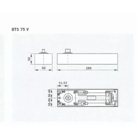 DORMA-KABA Padlócsukó Bts 75V F.N.Áll. 61701000