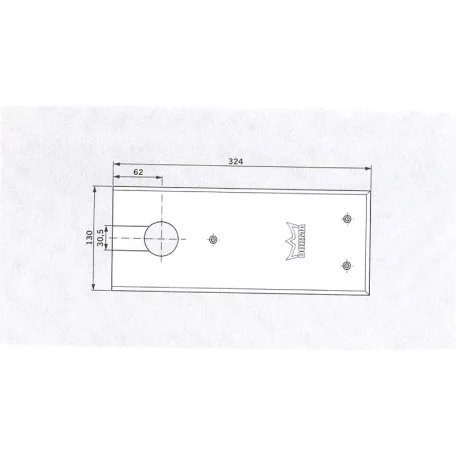 DORMA-KABA Fedlap Bts 84 P.Csukóhoz Inox 8410 46700022