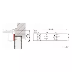 DORMA-KABA Szerelőlap Ts83 En3-6 Ezüst 38000101
