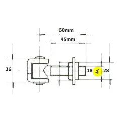 Kapu Forgáspont Heg.Áll.Kerek 375M18 425-18R, Jl02F
