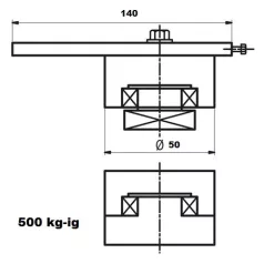 IBFM Kapu Forgáspont 45 mm Alsó+Felső345P+346P 838839P