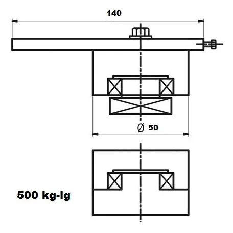 IBFM Kapu Forgáspont 45 mm Alsó+Felső345P+346P 838839P