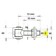 Kapu Forgáspont Heg.Áll.Kerek 375M20 425-20R, Jl02G