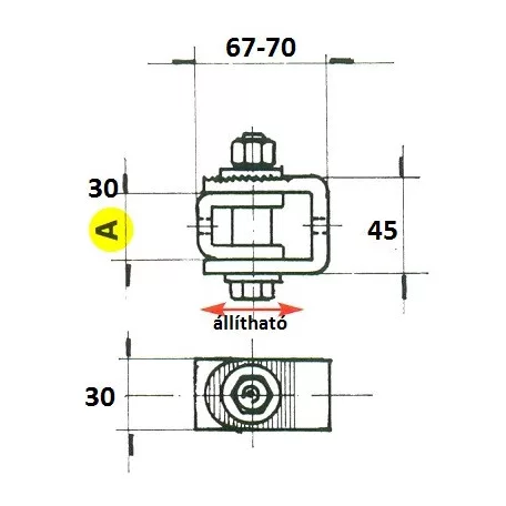 Kapu Forgáspont Szárnyas Állíth. 370Z.P 423P