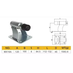 Kapu Ütköző Rugós Nagy Acél 4 Csavaros Jj Mx16A