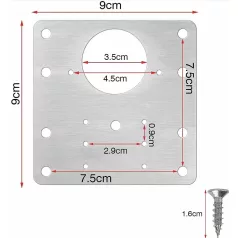 Kivető Pánthely Javító Lemez B. 90X90 mm