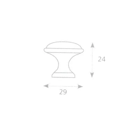 Bútorgomb Porcelán Fehér/Óréz Gipa 30mm 309013
