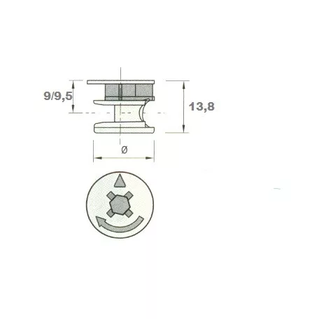 Bútorösszehúzó Csavar Excenteres Q15mm 15020+229902 