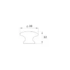 Bútorgomb Fa 38mm Bükk 158704 Natur