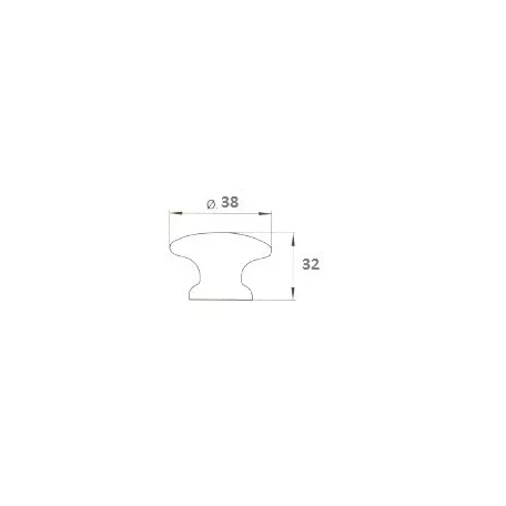 Bútorgomb Fa 38mm Bükk 09411 Lakkozott