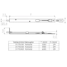 Ajtótolózár Bizt. 3170/60 2/2 60/30 cm 30mm