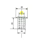 IBFM Porvédő Hüvely Tolózárhoz Réz 8-As