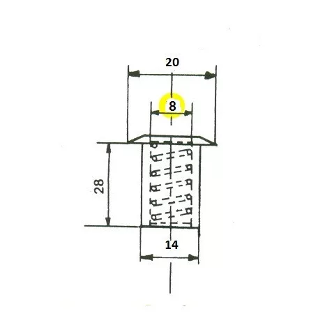 IBFM Porvédő Hüvely Tolózárhoz Réz 8-As