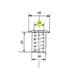 IBFM Porvédő Hüvely Tolózárhoz Réz 10-Es