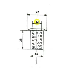 IBFM Porvédő Hüvely! Tolózárhoz Réz 12-Es