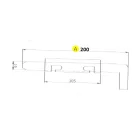 IBFM Kaputolózár 200 Keskeny 25 mm Horg.Cx04A 67A200