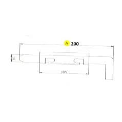 IBFM Kaputolózár 200 Keskeny 25 mm Horg.Cx04A 67A200