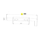 IBFM Kaputolózár 300 Keskeny 25 mm Horg.Cx04B 67A300