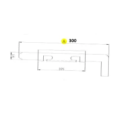 IBFM Kaputolózár 300 Keskeny 25 mm Horg.Cx04B 67A300