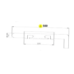 IBFM Kaputolózár 500 Keskeny 25 mm Horg.Cx04C 67A500