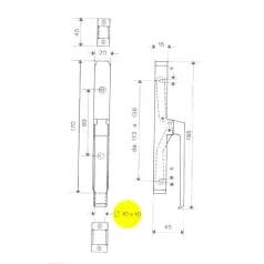 IBFM Ajtótolózár Kapuvári Kétirányú 24 mm Feke 429