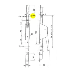 IBFM Ajtótolózár Cilinder.Kétirányú Erösitett 430/C
