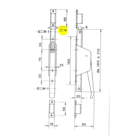IBFM Ajtótolózár Cilinder.Kétirányú Erösitett 430/C