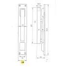 IBFM Ajtótolózár Sülly.Egyir.20 mm Horg.Cx23A 420, Jj