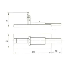 Épülettolózár+Ütk. 80 Egyenes .