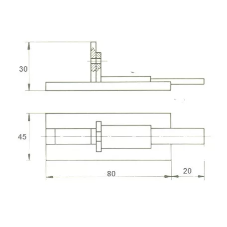 Épülettolózár+Ütk. 80 Egyenes .
