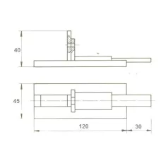 Épülettolózár+Ütk. 120 Lakatra Egyenes .