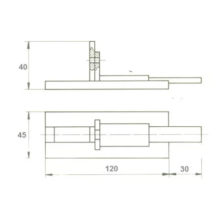 Épülettolózár+Ütk. 120 Lakatra Egyenes .