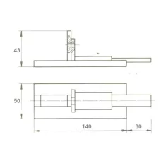 Épülettolózár+Ütk. 140 Lakatra Egyenes .