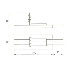 Épülettolózár+Ütk. 160 Lakatra Egyenes 