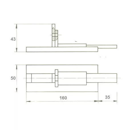 Épülettolózár+Ütk. 160 Lakatra Egyenes 
