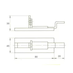 Épülettolózár+Ütk. 80 Hajlít. .