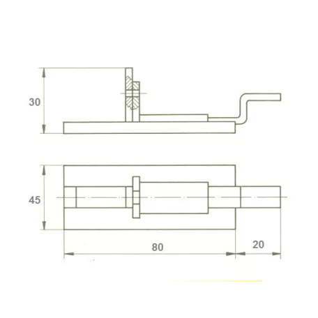 Épülettolózár+Ütk. 80 Hajlít. .