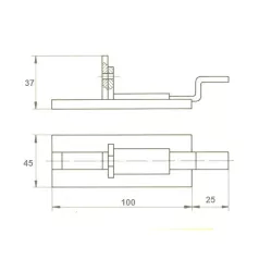 Épülettolózár+Ütk. 100 Lakatra Hajlít. .